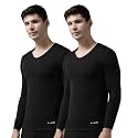 ALMO - Mens Thermal Inner Top | Winter Innerwear for Men | Pullover Sweater Full Sleeves | Body Warmer, Light Weight, Low Neck | Colour White | Size L