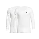 ALMO - Mens Thermal Inner Top | Winter Innerwear for Men | Pullover Sweater Full Sleeves | Body Warmer, Light Weight, Low Neck | Colour White | Size L