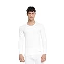 ALMO - Mens Thermal Inner Top | Winter Innerwear for Men | Pullover Sweater Full Sleeves | Body Warmer, Light Weight, Low Neck | Colour White | Size L