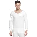 ALMO - Mens Thermal Inner Top | Winter Innerwear for Men | Pullover Sweater Full Sleeves | Body Warmer, Light Weight, Low Neck | Colour White | Size L