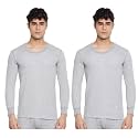ALMO - Mens Thermal Inner Top | Winter Innerwear for Men | Pullover Sweater Full Sleeves | Body Warmer, Light Weight, Low Neck | Colour White | Size L