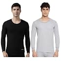 ALMO - Mens Thermal Inner Top | Winter Innerwear for Men | Pullover Sweater Full Sleeves | Body Warmer, Light Weight, Low Neck | Colour White | Size L