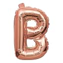 Copper Gold Letter Balloons For Decoration, Copper Gold Color Alphabets &amp; Numbers For Party Decoration (Letter B Copper Gold)