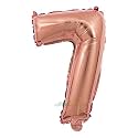 Copper Gold Letter Balloons For Decoration, Copper Gold Color Alphabets &amp; Numbers For Party Decoration (Number 7 Copper Gold)