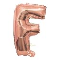 Copper Gold Letter Balloons For Decoration, Copper Gold Color Alphabets &amp; Numbers For Party Decoration (Letter F Copper Gold)