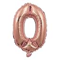 Copper Gold Letter Balloons for Decoration, Alphabets &amp; Numbers for Party (Number 0)