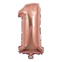 Copper Gold Letter Balloons For Decoration, Copper Gold Color Alphabets &amp; Numbers For Party Decoration (Number 1 Copper Gold)