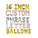 Letters &amp; Numbers Balloons For Party Decoration, 20 Custom Letters For Birthday, Anniversary In Golden, Name Letter Balloons Rose Gold &amp; Silver Color