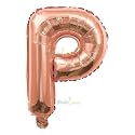 Copper Gold Letter Balloons For Decoration, Copper Gold Color Alphabets &amp; Numbers For Party Decoration (Letter P Copper Gold)