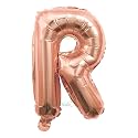 Copper Gold Letter Balloons For Decoration, Copper Gold Color Alphabets &amp; Numbers For Party Decoration (Letter R Copper Gold)