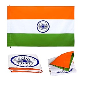 almoda creations true tricolor indian flagindian national flagcotton fabric amp professional quality india flag 2x3 feet india flag multicolor