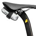 ALMSTHRE Compact Bike Saddle Bag – Sterling Silver | 0.3L Bike Seat Bag (3" x 4.25" x 1.25") | Water-Resistant Ripstop, Waterproof Zipper, Internal Pocket | Durable Under Seat Storage