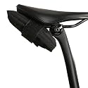 ALMSTHRE Roll Bike Saddle Bag - Midnight Black | 0.5L Compact Bike Seat Bag (5.5" x 4.5") | Premium Weather-Resistant Ripstop, Reinforced Ride Armor, 3 Organization Pockets with Mesh Zipper