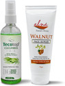Alna Care Tecotop Cucumber Toner With Neem & Aloe vera Extract - Instant Refreshes Skin With Walnut Face Scrub (2 Items in the set)