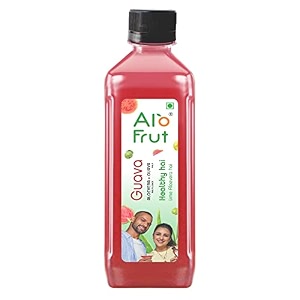 alo frut guava aloevera chunks amp juice 150 ml pack of 60 - 1 case  fruit juice mai aloevera pulp  healthy hai isme aloevera hai  ready to serve drink guava aloe vera pack of 60