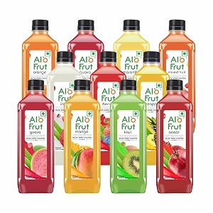 alo frut juices taste combo 200 ml - pack of 48  fruit juice mai aloevera chunks  healthy hai isme aloevera hai  ready to serve drink