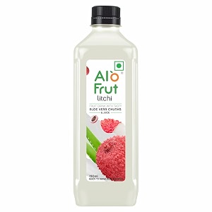 alo frut litchi fruit drink with tasty aloevera chunks amp juice -150ml pack of 60 natural goodness of fruits and aloevera chunks  ready-to-serve fruit juice litchi juice