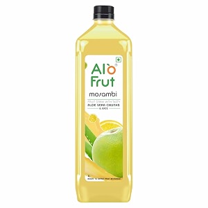alo frut mosambi aloevera chunks amp juice 1 ltr pack of 12 - 1 case  fruit juice mai aloevera chunks  healthy hai isme aloevera hai  ready to serve drink