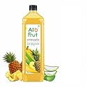 Alo frut Pineapple Fruit Drink with Tasty Aloevera Chunks &amp; Juice | Goodness of Fruits and Aloevera | Ready-to-Serve Fruit Juice | Pineapple Juice - 1Ltr. (Pack of 12)
