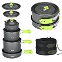 ALOCS Lightweight Camping Cookware Set, Pots and Pans with Kettle