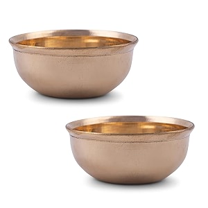 alodie - brass bowls for pooja - perfect for prasadam bowls pooja experience with exquisite peetal ke bartan brass utensils - kanse ki katori - dessert brass bowl bati for home 46 x 19 inches 2