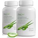 AloeCure Aloe Vera Capsules Organic Aloe Stomach Acid Buffer 60ct x 2btls