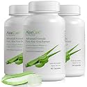 AloeCure Aloe Vera Capsules Organic Aloe Stomach Acid Buffer 60ct x 3btls