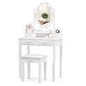 Alohappy Girls Makeup Vanity Set Dressing Table