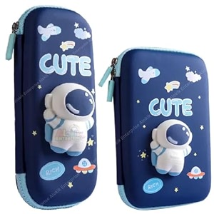 alokik enterprise cute big amp small cartoon theme pencil case - 3d eva pencil case pouch multipurpose zipper pencil case for kids pen and pencil bag for school kids girls stationery storage box