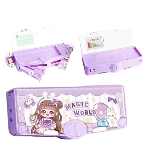 alokik enterprise multifunctional magic world compass box for girls kids pencil box for boys amp girls magnetic lock compass box for boys girl theme return gifts for kids