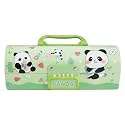 Alokik Enterprise Panda Pencil Case Suitcase Style Password Lock Pencil Case, Multi-Layer Pencil Box for Kids, Boys, Girls, Stationary Organizer Box, Birthday Return Gift for Kids (Panda Theme)