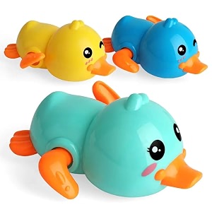 alokik enterprise plastic floating duck bathtub toy for kids water toys cute bathing toys for toddlers floating pool toys baby swimming floating playing toys multicolor age 0-3 yearsduck 1 pcs