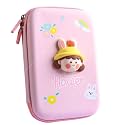 Alokik Enterprise Plastic Flower Big Cartoon Theme Pencil Case-3D Eva Pencil Case Pouch,Multipurpose Zipper Pencil Case For Kids,Pen&amp;Pencil Bag For School Kids, Girls, Stationery Storage Box, Pink