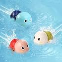 Alokik Enterprise Wind Up Swimming Tortoise Bath Toy | Toddlers Swimming Floating Playing Toy in Bathroom Beach Pool | Colorful Water Toys for Girls &amp; Boys - Multicolor (Tortoise Set of 4)