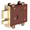 Main Gate Door Lock for Home Office Shutter Godown, 100mm 3 Keys, Slider and Double Action Heavy Duty Lock Set for Ultra Security (100MM, 8 Levers, Brass Gold Antique)