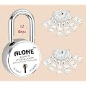 Alone Locks | Hard Shackle | Steel Body | Double Locking | Steel Levers Milled Keys | Lock and Keys for Home Door Gate Shop | Made in India | Door Padlock (12 Keys Big Size 75mm (Pack of 1))