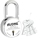 Alone Locks | Hard Shackle | Steel Body | Double Locking | Steel Levers Milled Keys | Lock and Keys for Home Door Gate Shop | Door Padlock (10 Keys Long Shackle Small Size 50mm (Pack of 1))