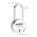 Alone Locks | Hard Shackle | Steel Body | Double Locking | Steel Levers Milled Keys | Lock and Keys for Home Door Gate Shop | Made in India | Door Padlock (4 Keys Big Size 75mm (Pack of 1))