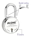 Round Locks 65mm 12 Same Keys with 5 Padlocks | 8 Levers Double Locking | Lock and Keys | Lock for Home Door Grill Gate Shop Shutter, Chrome Finish (Pack of 5)