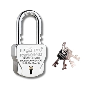 atoot locks 68mm 1 padlock 4 keys  4 locking 10 levers  padlocks for home door main gate shop truck shutter  door padlock  best lock  aligarh lock pack of 1