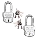 Atoot Locks 62mm 2 Padlock Each with 4 Keys | 4 Locking System 10 Drive Technology | Lock and Keys for Home Door Main Gate Shop Truck Shutter Lock | Door Padlock (Pack of 2)