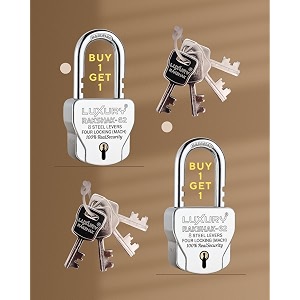atoot locks 62mm 2 padlock each with 4 keys rakshak  4 locking system 10 drive technology  lock and keys for home door main gate shop truck shutter lock  door padlock pack of 2