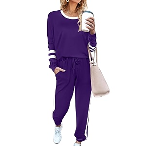 aloodor sweatsuit for women 2 piece outfits for womens crewneck sweatshirts pullover