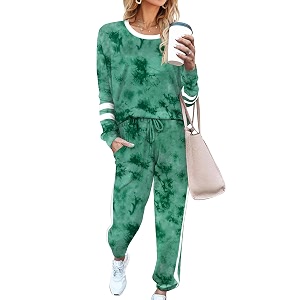 aloodor sweatsuit for women 2 piece outfit for women crew neck sweatshirts pullover