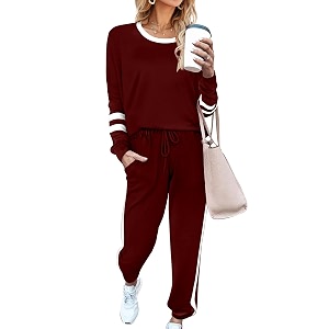 aloodor sweatsuit for women 2 piece outfits for womens crewneck sweatshirts pullover