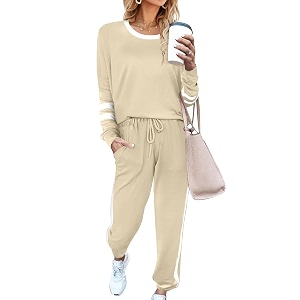 aloodor sweatsuit for women 2 piece outfits for womens crewneck sweatshirts pullover