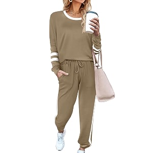 aloodor sweatsuit for women 2 piece outfits for womens crewneck sweatshirts pullover
