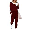 Aloodor Sweatsuit for Women 2 Piece Outfits for Womens Crewneck Sweatshirts Pullover