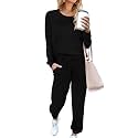 Aloodor Sweatsuit for Women 2 Piece Outfits for Womens Crewneck Sweatshirts Pullover