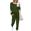Aloodor Sweatsuit for Women 2 Piece Outfits for Womens Crewneck Sweatshirts Pullover